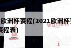 2021欧洲杯赛程(2021欧洲杯赛程2021赛程表)