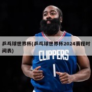 乒乓球世界杯(乒乓球世界杯2024赛程时间表)