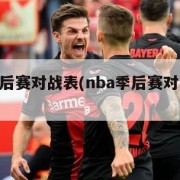 nba季后赛对战表(nba季后赛对战表最新)